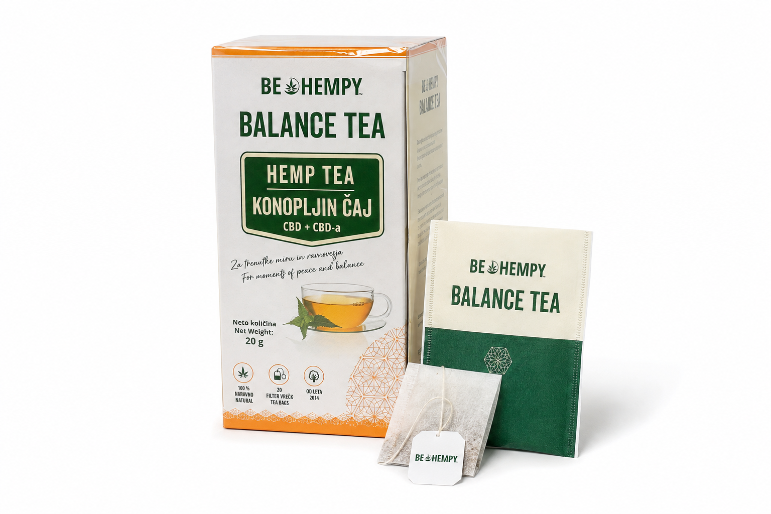 Be hempy CBD konopljin čaj v filter vrečkah - slika 2
