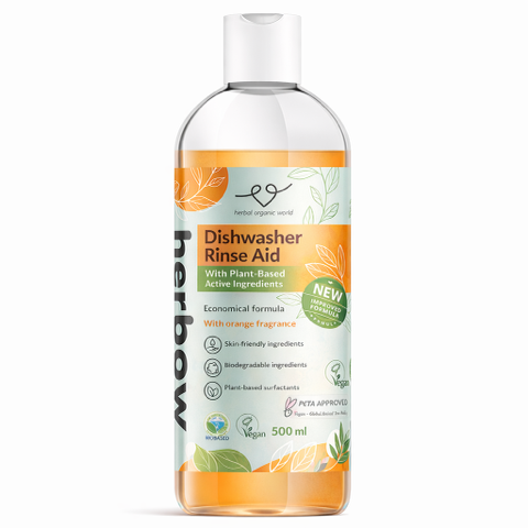 Herbow tekočina za lesk in izpiranje za pomivalni stroj z vonjem pomaranče